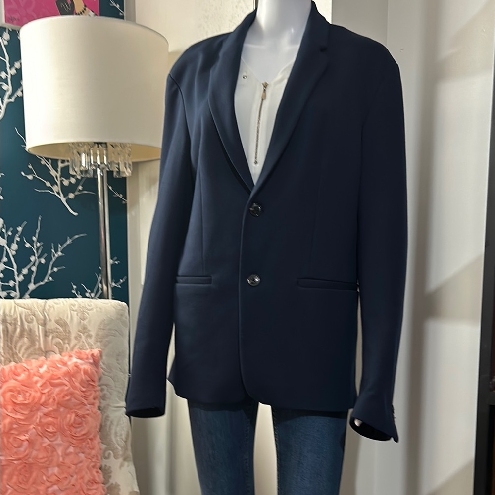 ZARA Navy Blue Blazer US L